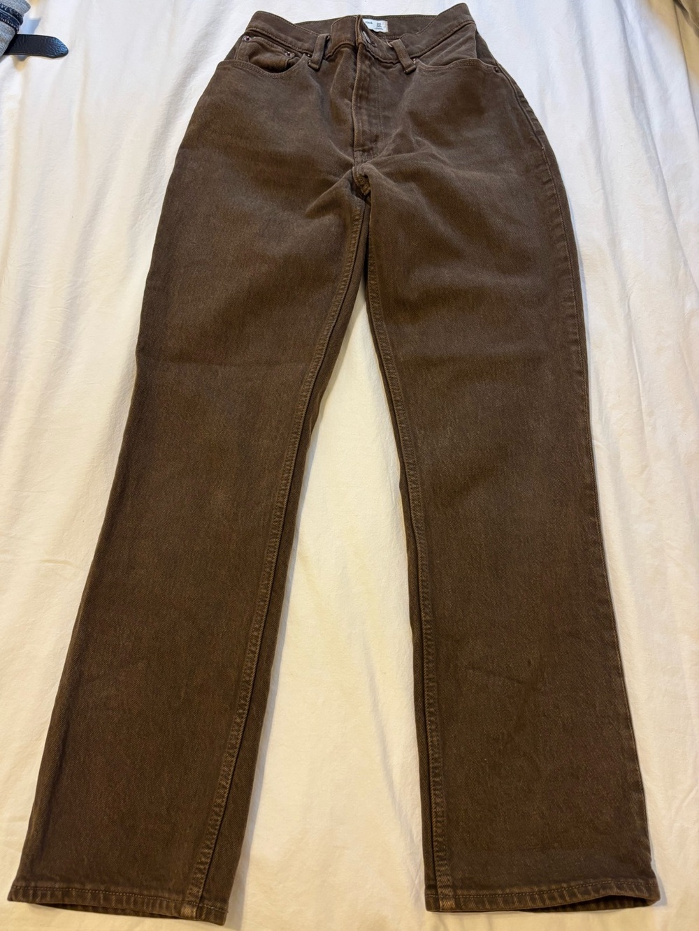 Abercrombie & Fitch 90s Straight Ultra High Rise Brown Jeans Curve Love 24 OOs